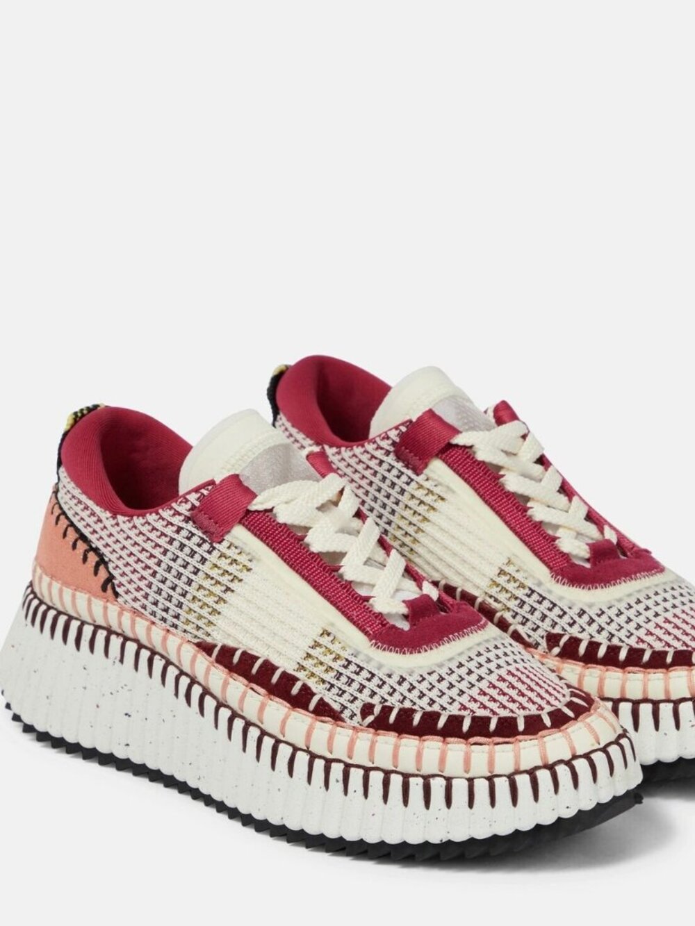 SOLD!!!!!!!! CHLOE NAMA EMBROIDERED SUEDE MESH SNEAKERS SIZE EU 36